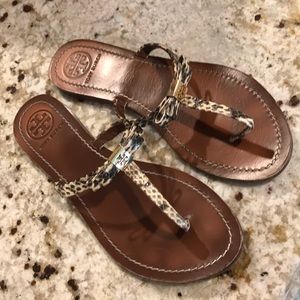 Tory Burch snakeskin Thong Sandals